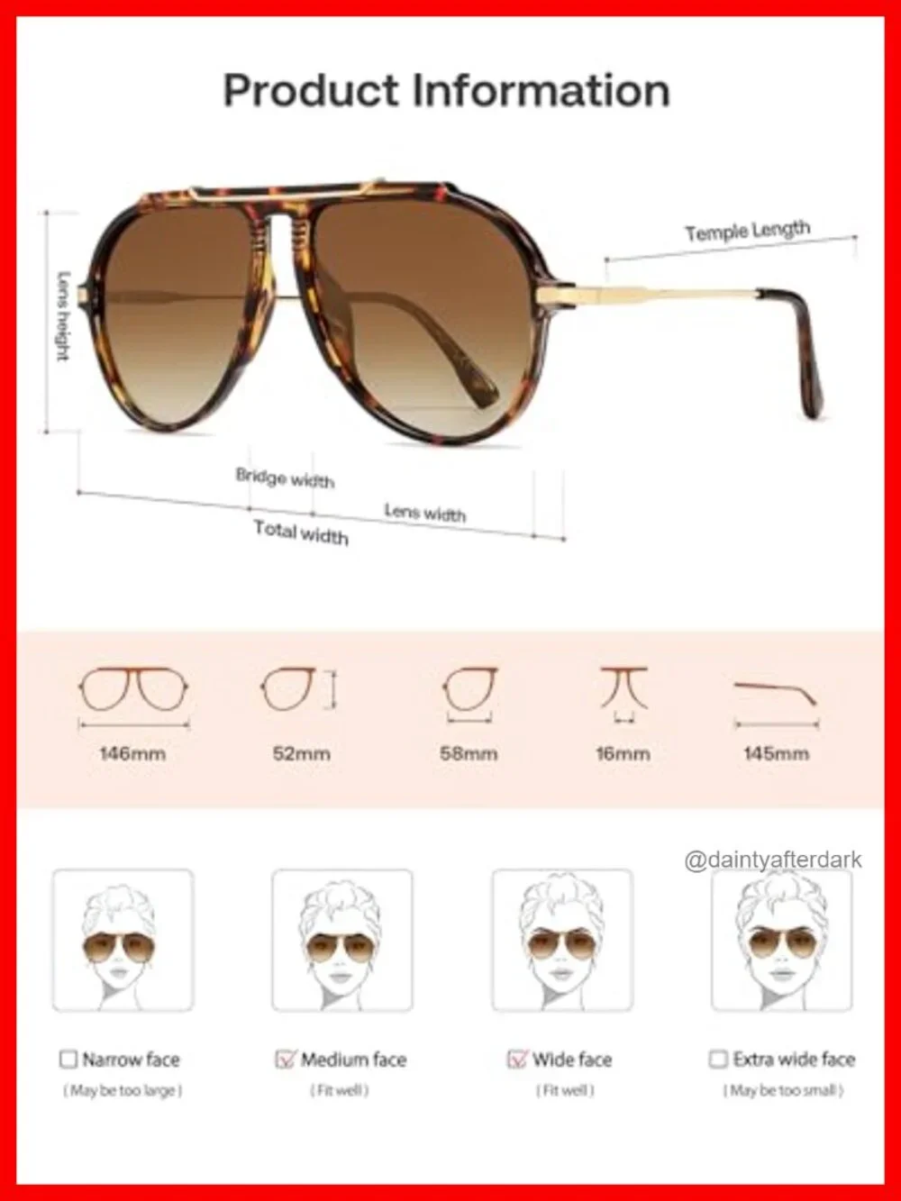Retro Oversized Aviator Sunglasses for Women Men Square UV400 Protection